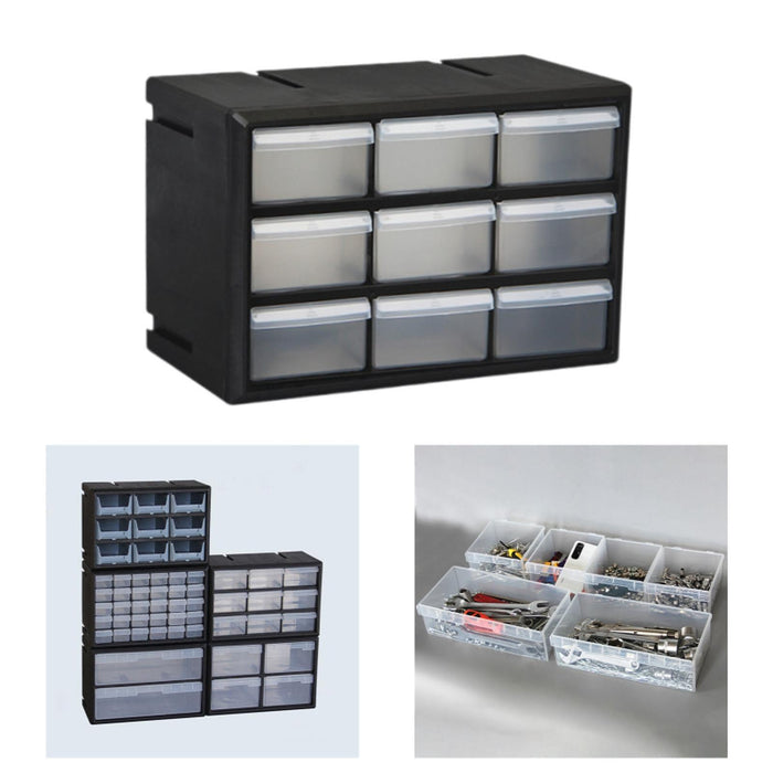 Crofta Drawer Storage Cabinet Organizer Garage Organization for Crafts Jewelry Nuts 9 drawers