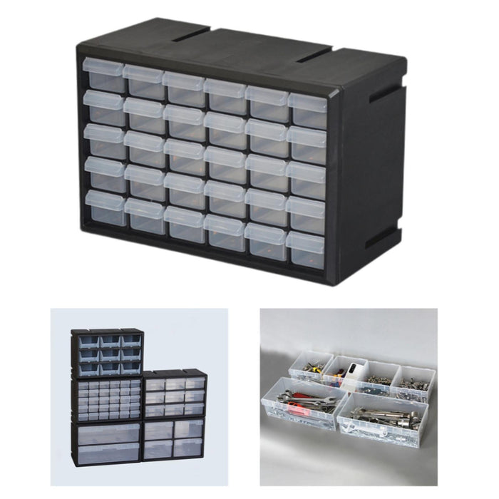 Crofta Drawer Storage Cabinet Organizer Garage Organization for Crafts Jewelry Nuts 30 drawers