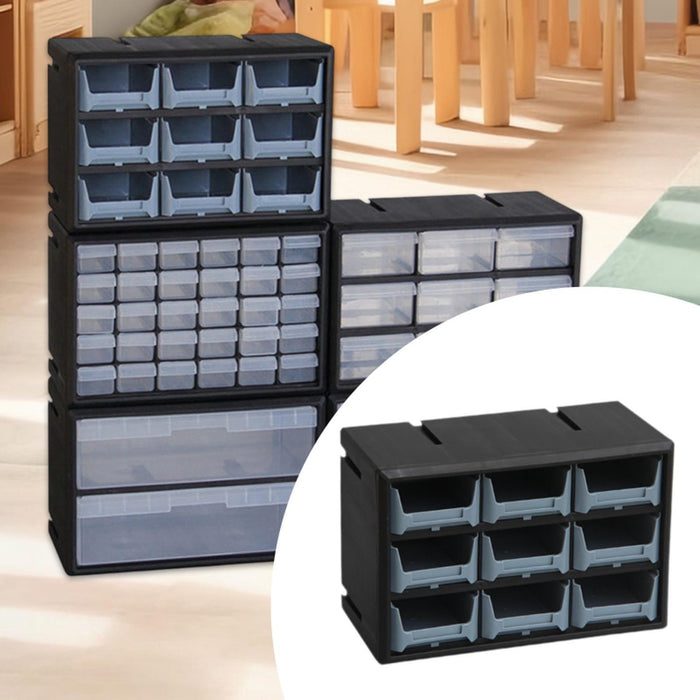 Crofta Drawer Storage Cabinet Organizer Garage Organization for Crafts Jewelry Nuts 9 grid