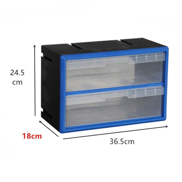 Crofta Drawer Storage Cabinet Organizer Garage Organization for Makeup Nuts Jewelry 2 drawers