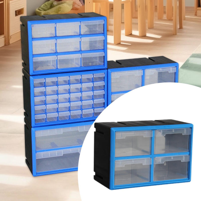 Crofta Drawer Storage Cabinet Organizer Garage Organization for Makeup Nuts Jewelry 4 drawers