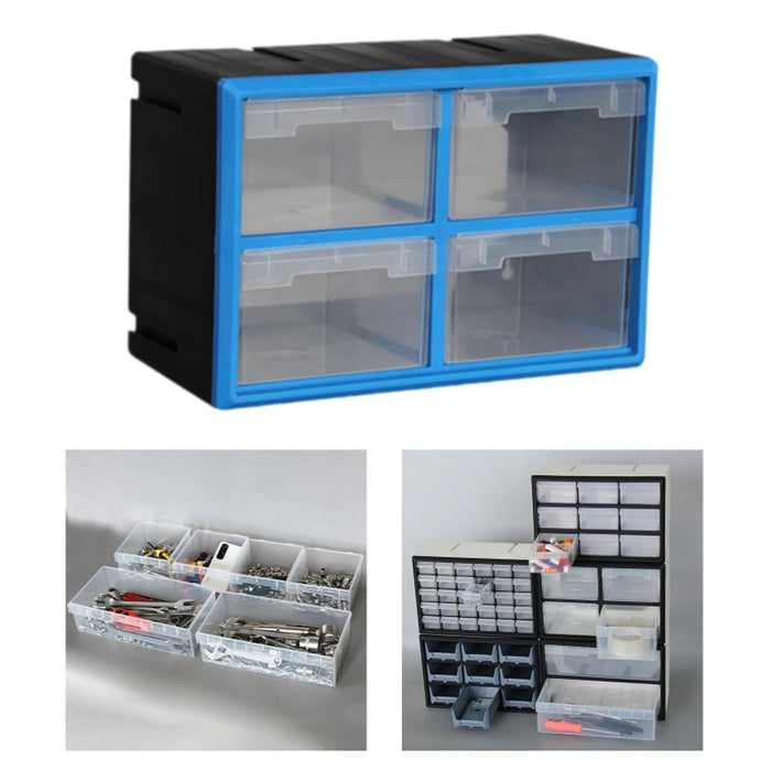 Crofta Drawer Storage Cabinet Organizer Garage Organization for Makeup Nuts Jewelry 4 drawers