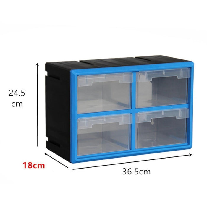 Crofta Drawer Storage Cabinet Organizer Garage Organization for Makeup Nuts Jewelry 4 drawers