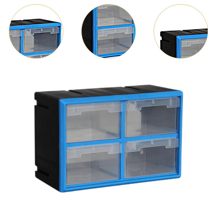 Crofta Drawer Storage Cabinet Organizer Garage Organization for Makeup Nuts Jewelry 4 drawers