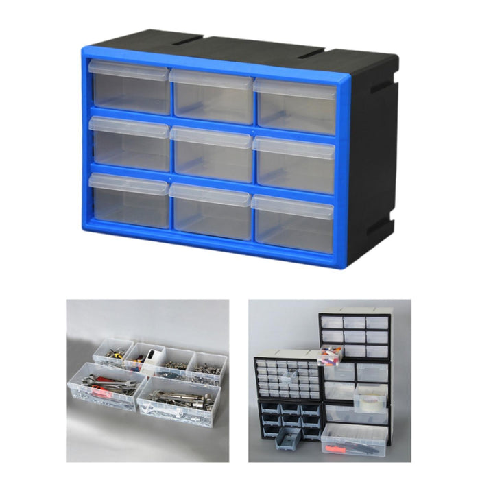 Crofta Drawer Storage Cabinet Organizer Garage Organization for Makeup Nuts Jewelry 9 drawers