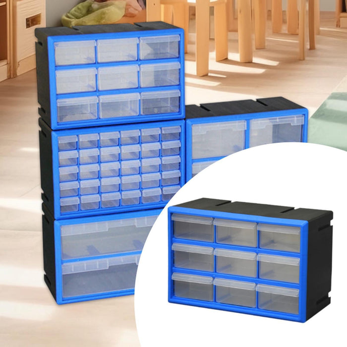 Crofta Drawer Storage Cabinet Organizer Garage Organization for Makeup Nuts Jewelry 9 drawers