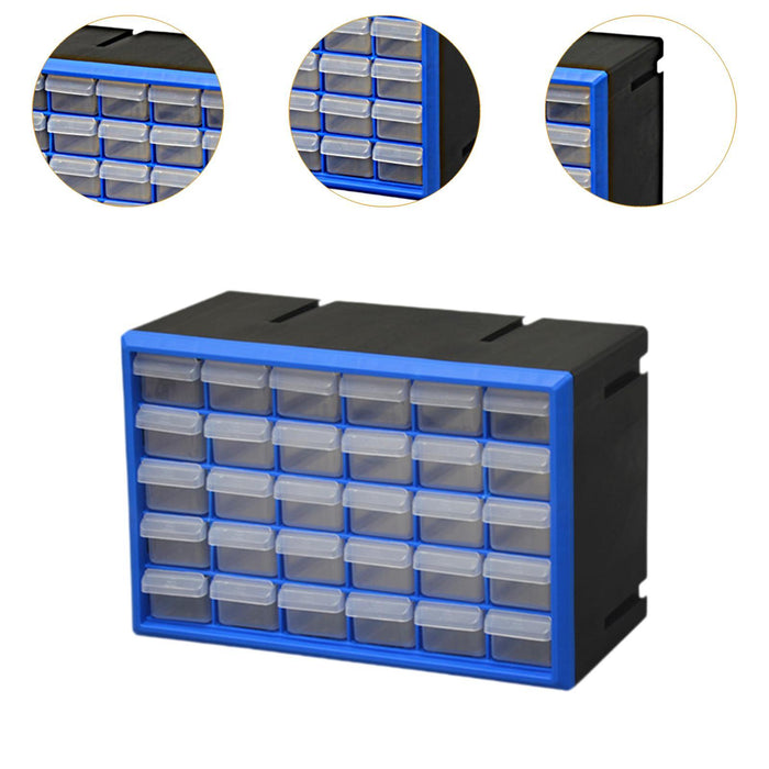 Crofta Drawer Storage Cabinet Organizer Garage Organization for Makeup Nuts Jewelry 30 drawers