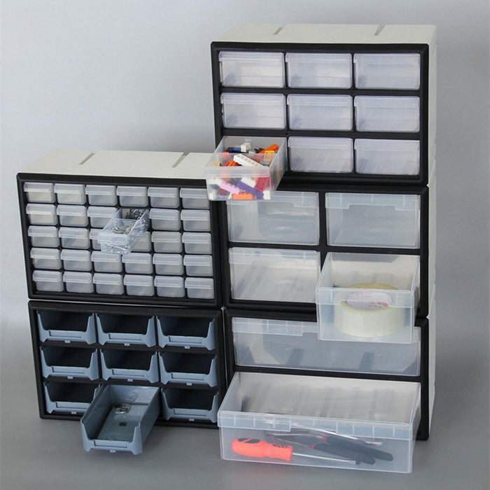 Crofta Drawer Storage Cabinet Organizer Home Container for Small Items Beads Screws 2 drawers