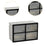 Crofta Drawer Storage Cabinet Organizer Home Container for Small Items Beads Screws 4 drawers