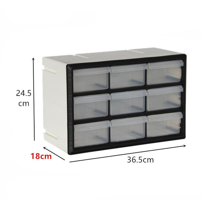 Crofta Drawer Storage Cabinet Organizer Home Container for Small Items Beads Screws 9 drawers