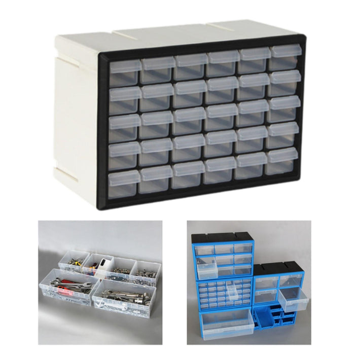 Crofta Drawer Storage Cabinet Organizer Home Container for Small Items Beads Screws 30 drawers