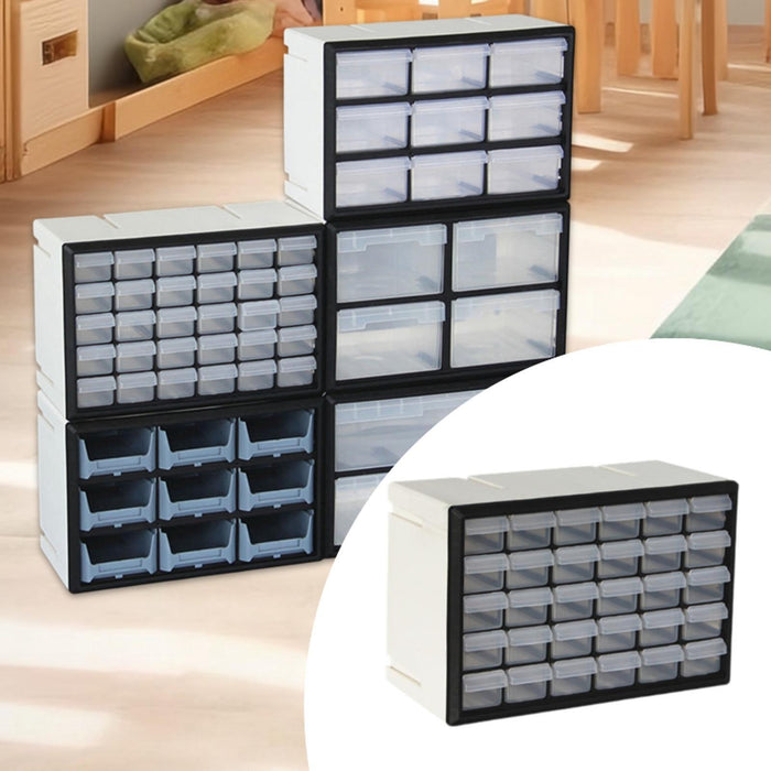 Crofta Drawer Storage Cabinet Organizer Home Container for Small Items Beads Screws 30 drawers