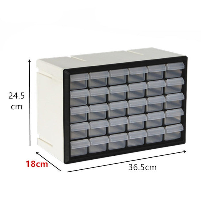 Crofta Drawer Storage Cabinet Organizer Home Container for Small Items Beads Screws 30 drawers