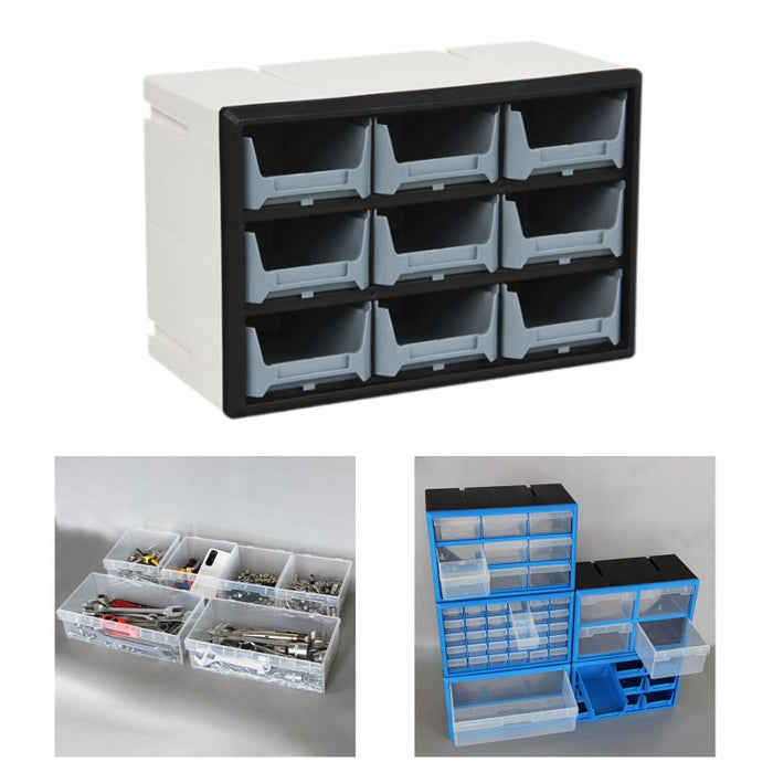 Crofta Drawer Storage Cabinet Organizer Home Container for Small Items Beads Screws 9 grid