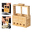 Crofta Meatball Dispenser Tool Bamboo Meatball Making Tool for Household BBQ Burger Dia 20mm 4 Holes