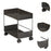 Crofta Metal Rolling Cart Multipurpose Mobile Rolling Cart for Kitchen Hotel Office L