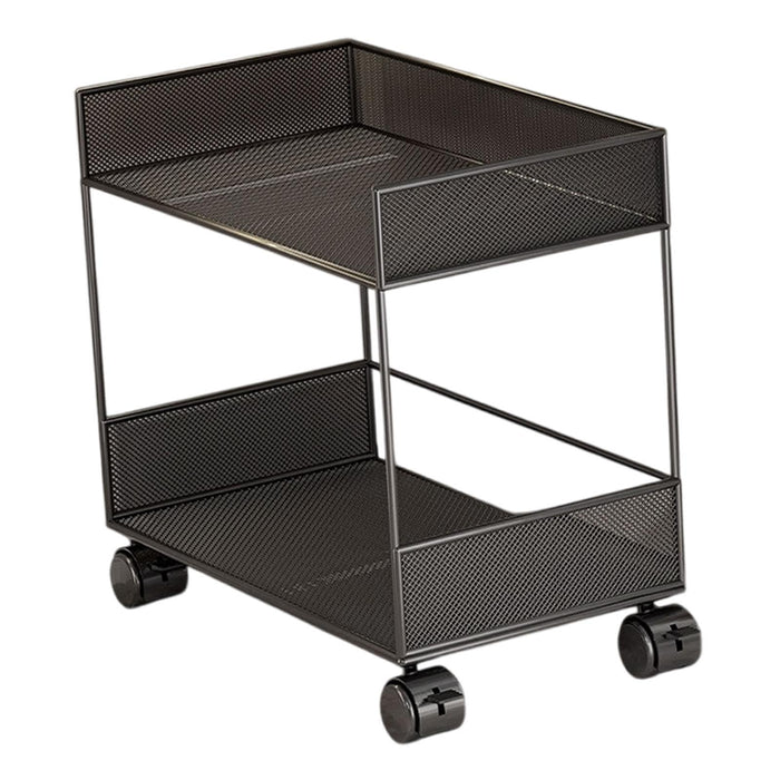 Crofta Metal Rolling Cart Multipurpose Mobile Rolling Cart for Kitchen Hotel Office M