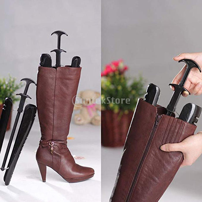 1pc Women Ladies Boot Shoe Stretcher Tree Shaper With Handle Automatic Red