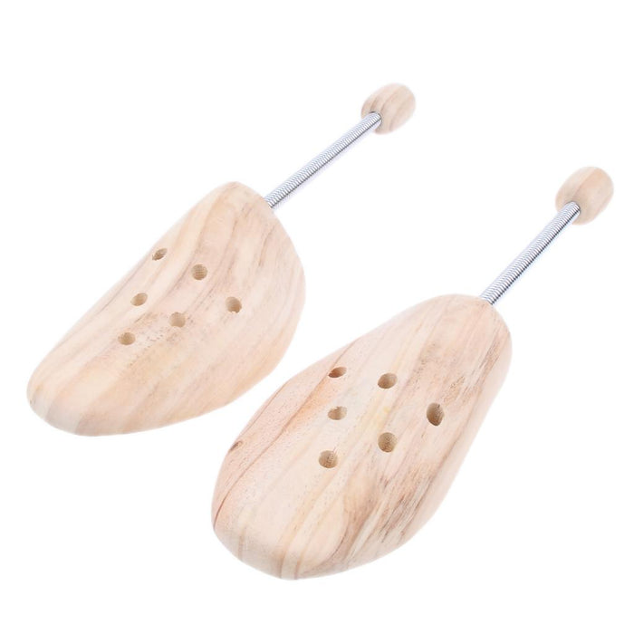 1 Pair Coil Spring Shoe Shapers Stretcher Cedar Wood Shoe Tree Unisex Medium