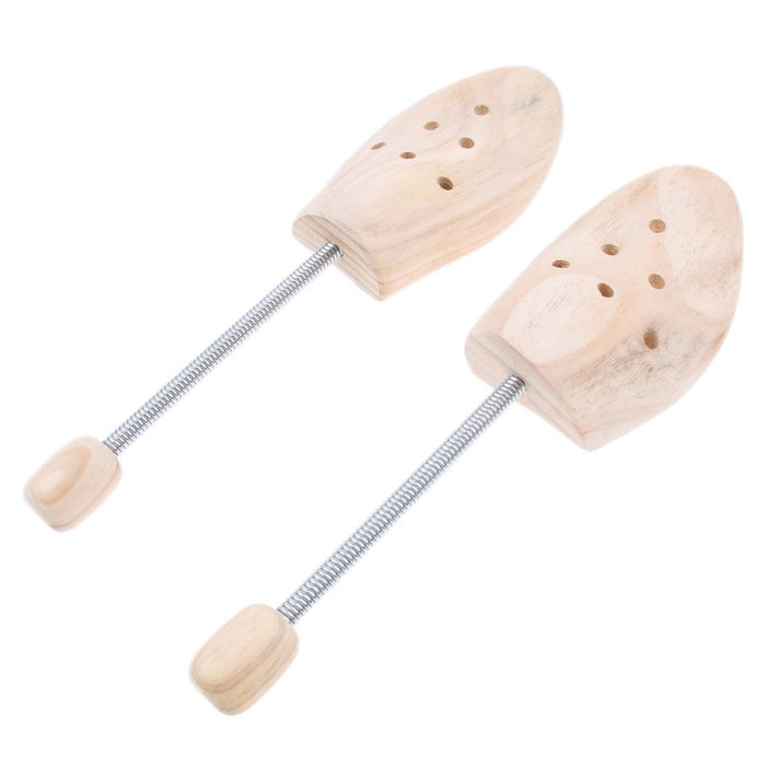 1 Pair Coil Spring Shoe Shapers Stretcher Cedar Wood Shoe Tree Unisex Large