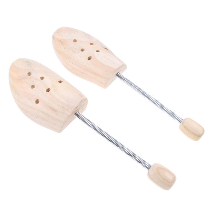 1 Pair Coil Spring Shoe Shapers Stretcher Cedar Wood Shoe Tree Unisex Large