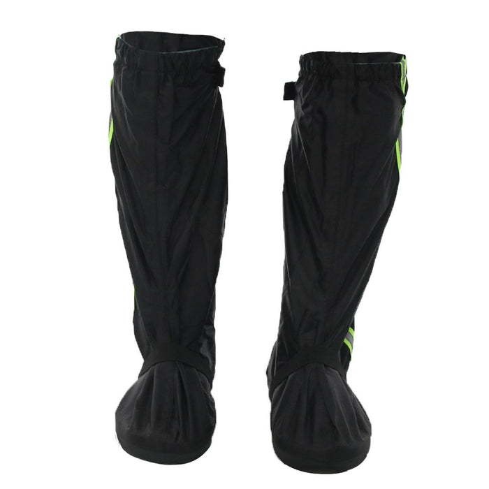 Waterproof Anti Slip Rain Shoe Covers for Motorcycle Hiking Boot XL Black