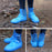 Waterproof Rain Snow Shoe Covers Foldable Thicken Sole Overshoes Blue L