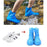 Waterproof Rain Snow Shoe Covers Foldable Thicken Sole Overshoes Blue L