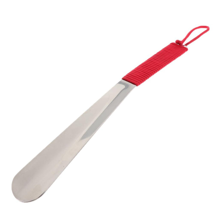 Stainless Steel Shoehorn with Paracord Long Handled Shoehorn Unisex Red