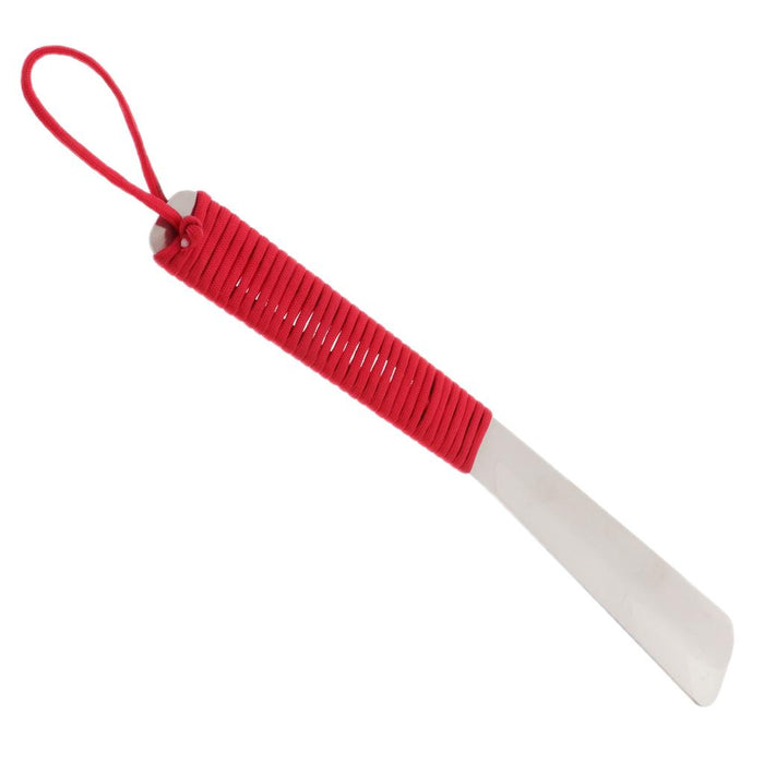 Stainless Steel Shoehorn with Paracord Long Handled Shoehorn Unisex Red