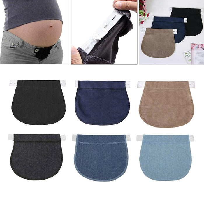 3pcs Waist Extender Pregnant Adjustable Waistband Expanders Black Navy Khaki