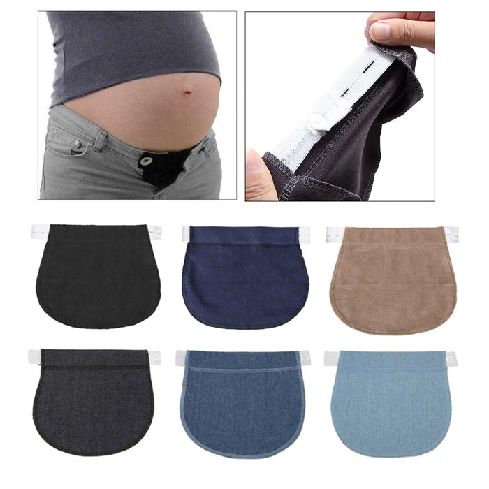 3pcs Waist Extender Pregnant Adjustable Waistband Expanders Black Navy Khaki