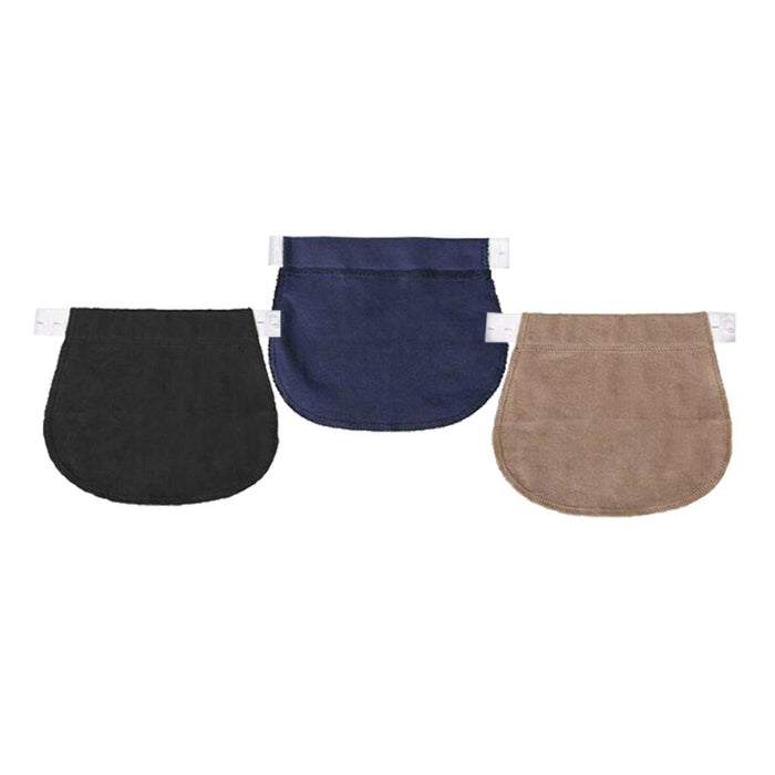 3pcs Waist Extender Pregnant Adjustable Waistband Expanders Black Navy Khaki