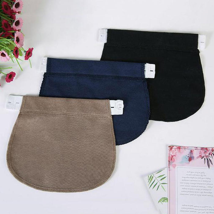 3pcs Waist Extender Pregnant Adjustable Waistband Expanders Black Navy Khaki