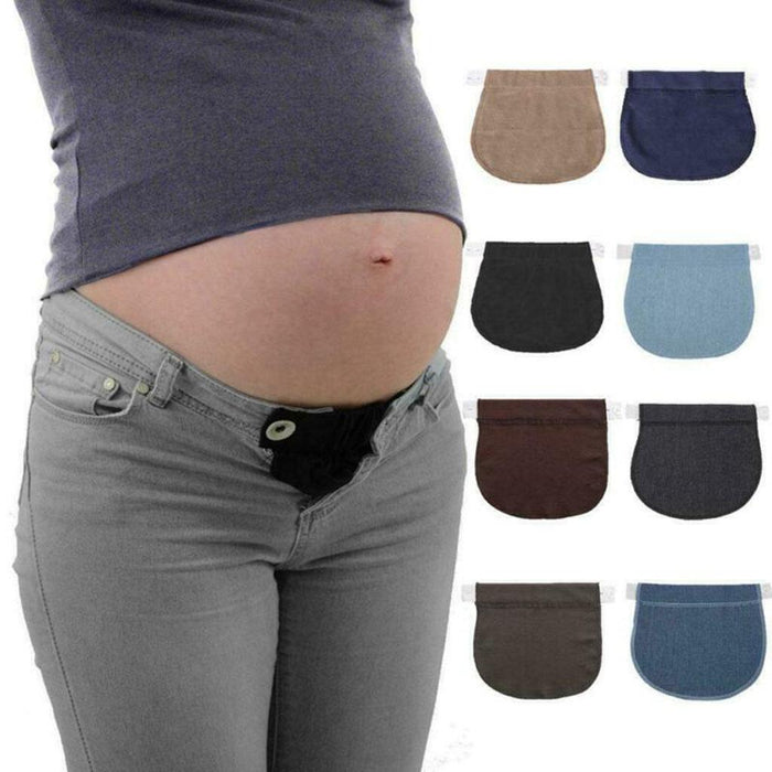 3pcs Waist Extender Pregnant Adjustable Waistband Expanders Black Navy Khaki