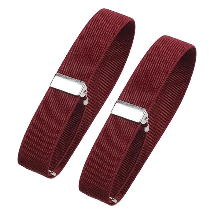 2 Pieces Fashion Mens Shirt Sleeve Holder Elasticated Armbands Women Red