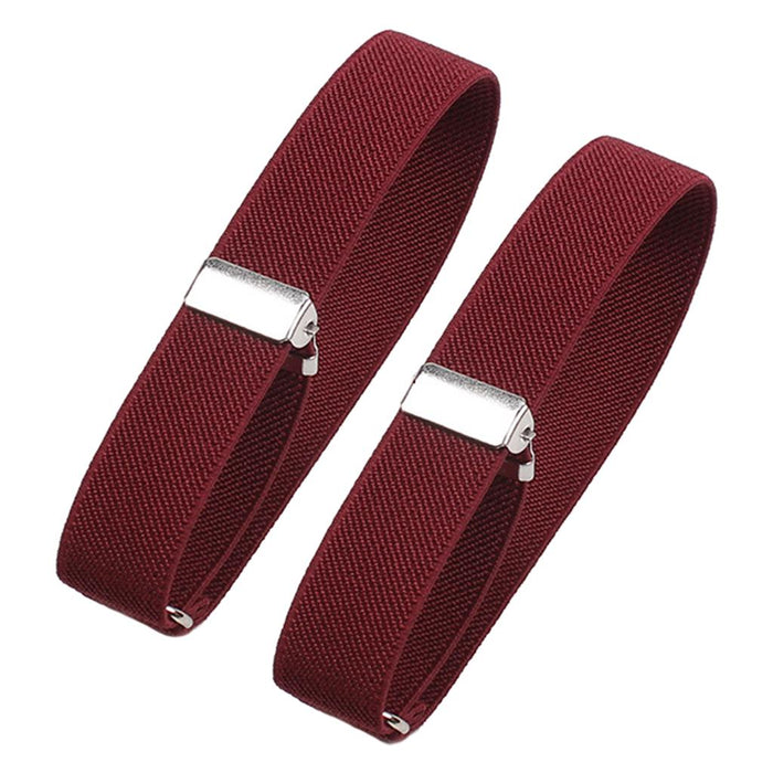 2 Pieces Fashion Mens Shirt Sleeve Holder Elasticated Armbands Women Red