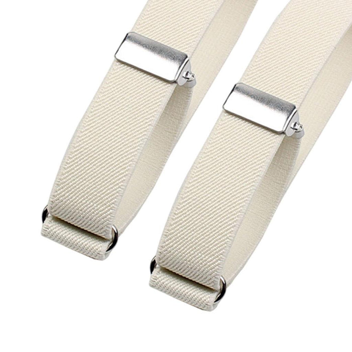 2 Pieces Fashion Mens Shirt Sleeve Holder Elasticated Armbands Women White