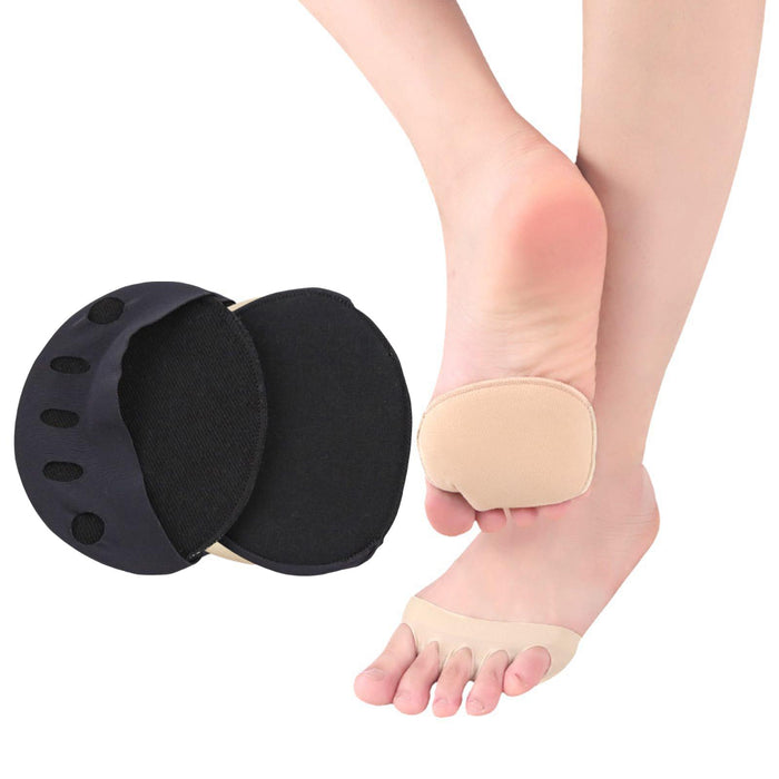 2x Ball of Foot Forefoot Cushion Shoes Protector Runner Metatarsal Pad Black