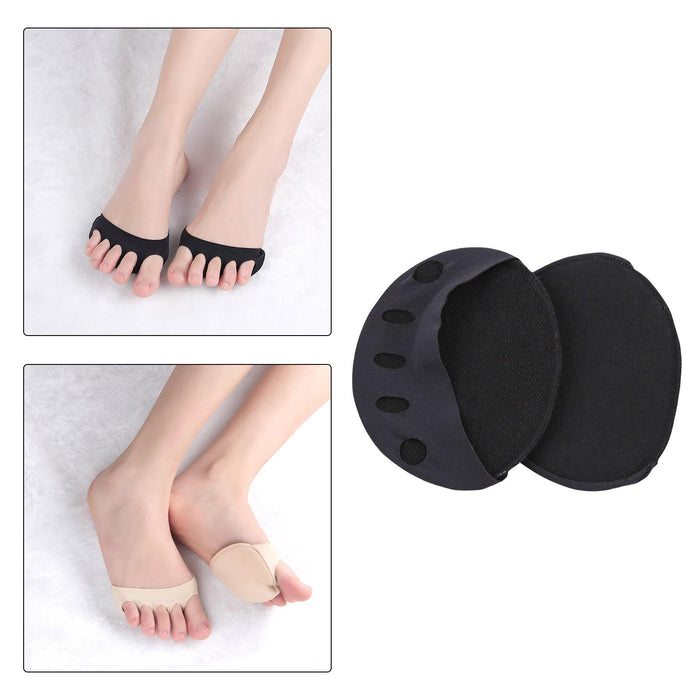 2x Ball of Foot Forefoot Cushion Shoes Protector Runner Metatarsal Pad Black