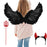 Wing Feather Triangle Fork Headwear Set Comfortable for Party Festivals Large