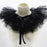 Women Tulle Ruffle Collar Halloween Costume Accessory Shawl Lapel Detachable Black