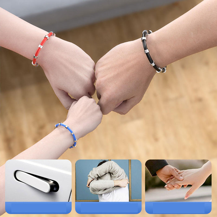 Anti Static Bracelet Eliminate Body Static Balance Energy Reusable Wristband White