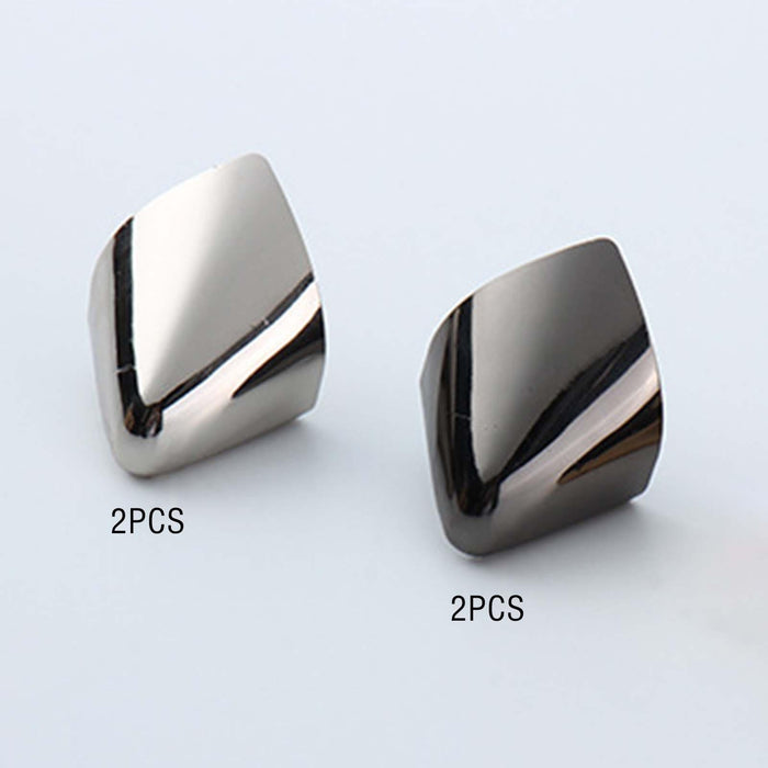 2Pcs Metal Shoes Pointed Protector Decoration Accessories High Heels Toe Cap Black