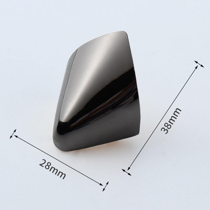 2Pcs Metal Shoes Pointed Protector Decoration Accessories High Heels Toe Cap Black