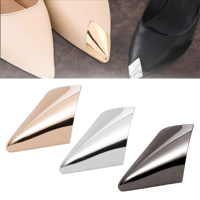 2 Pieces Shoes Pointed Protector Steel for Boots High Heels Shoes Protection Gold