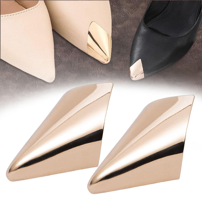 2 Pieces Shoes Pointed Protector Steel for Boots High Heels Shoes Protection Gold