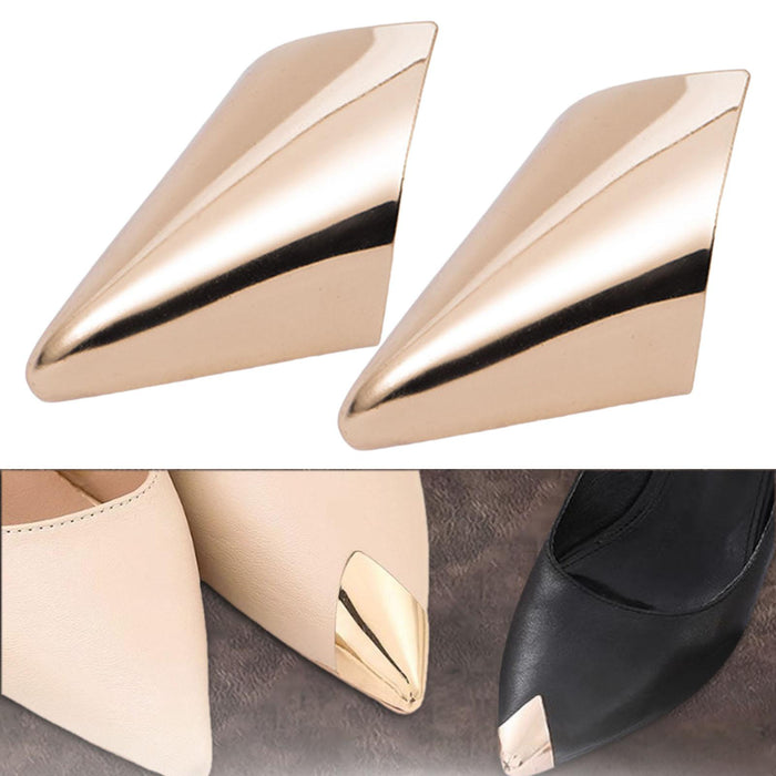 2 Pieces Shoes Pointed Protector Steel for Boots High Heels Shoes Protection Gold