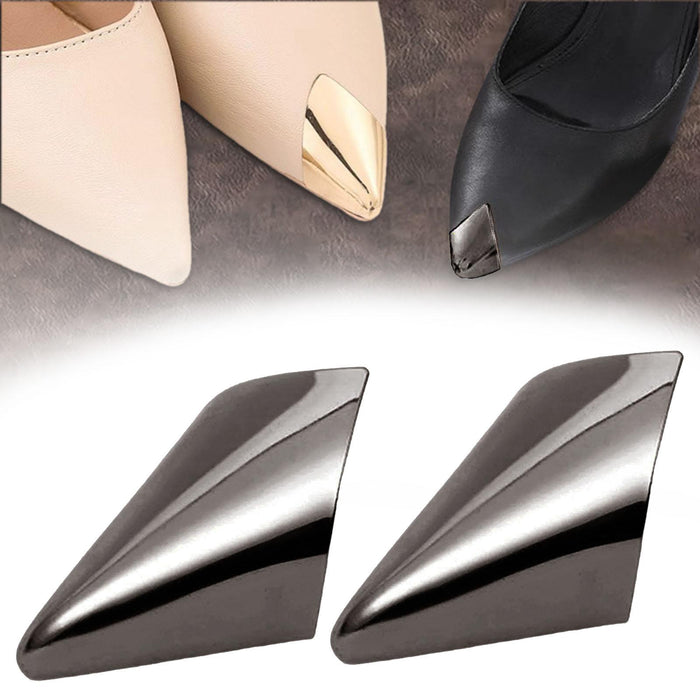 2 Pieces Shoes Pointed Protector Steel for Boots High Heels Shoes Protection Black