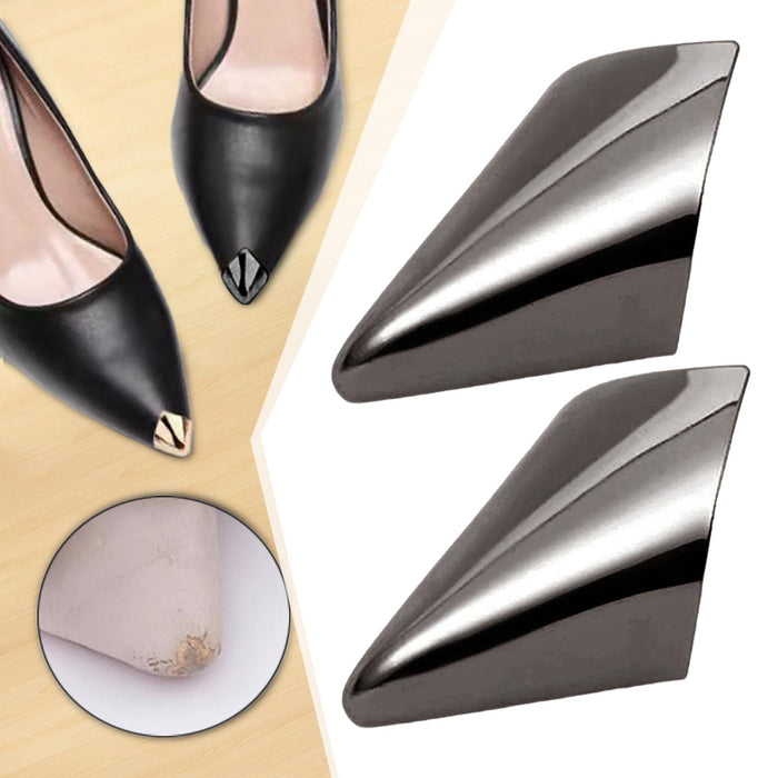 2 Pieces Shoes Pointed Protector Steel for Boots High Heels Shoes Protection Black